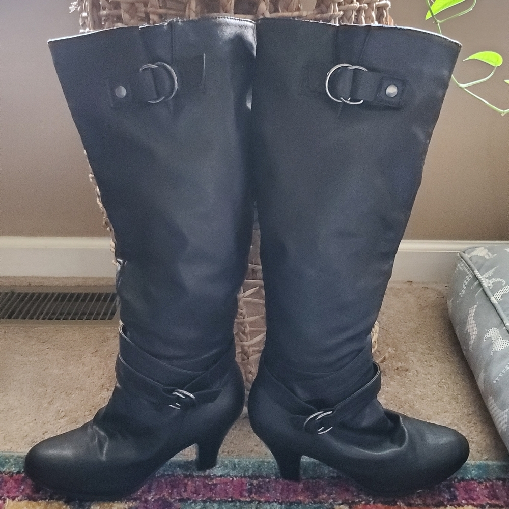 Tall black boots